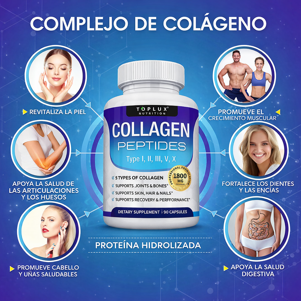 Toplux Nutrition® Collagen Peptides + eBook de REGALO
