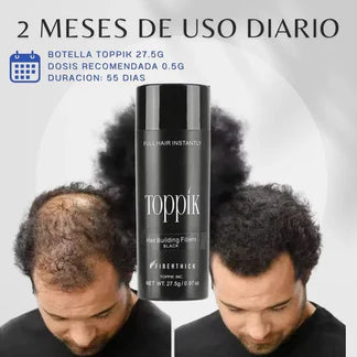 Toppik™ – Fibra Capilar 3 en 1: Instantáneo, Natural y Duradero