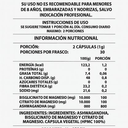 Ashwagandha 500Mg - 30 Capsulas Naturales