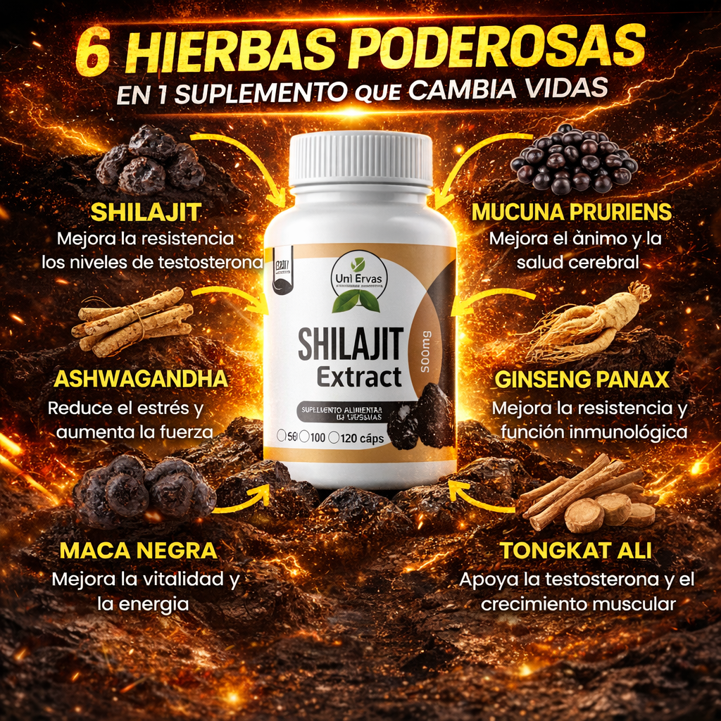 Hercules Shilajit® ORIGINAL - Fórmula Mejorada 6 en 1