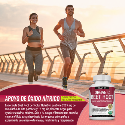 Toplux Nutrition® Organic Beet Root + eBook de REGALO