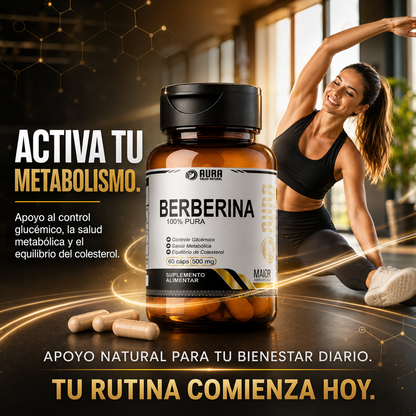 Berberina AURA® - Apoyo avanzado para glucosa y colesterol