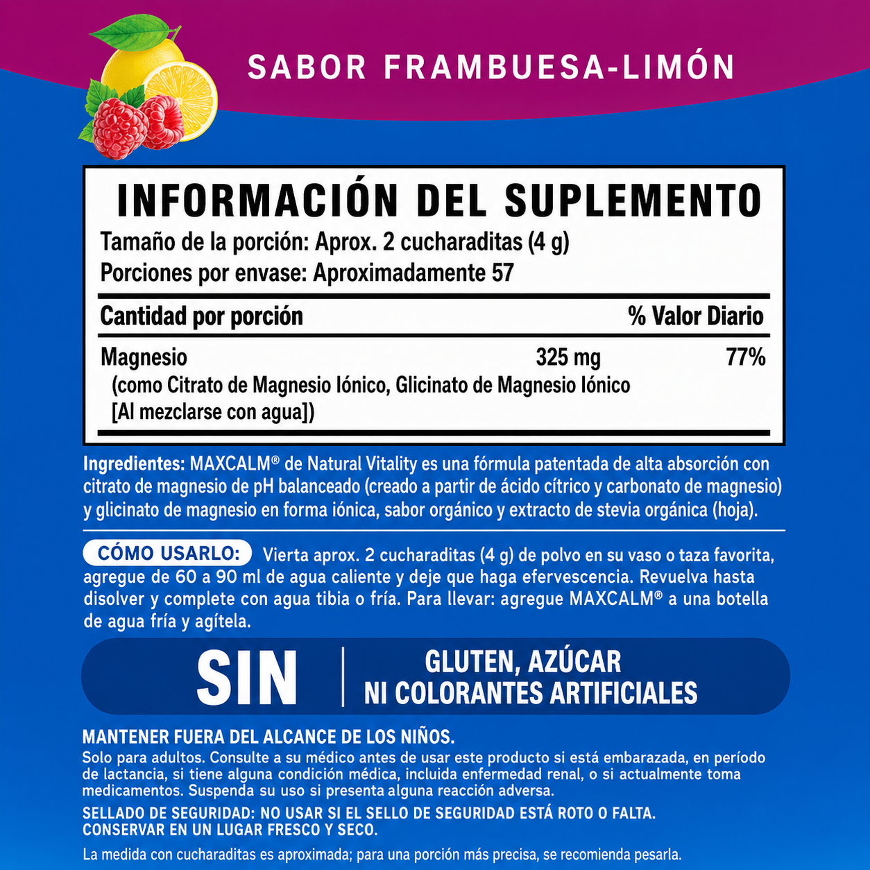 MAXCALM® Magnesio | Descanso, Antiestrés & Perdida de peso