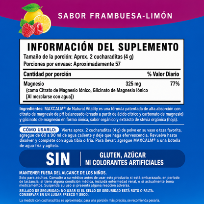 MAXCALM® Magnesio | Descanso, Antiestrés & Perdida de peso