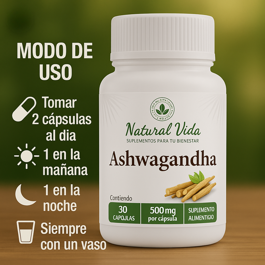 Ashwagandha 500Mg - 30 Capsulas Naturales