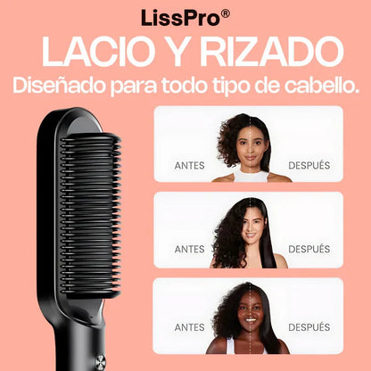 LissPro® - Cepillo Alisador Iónico 2 en 1