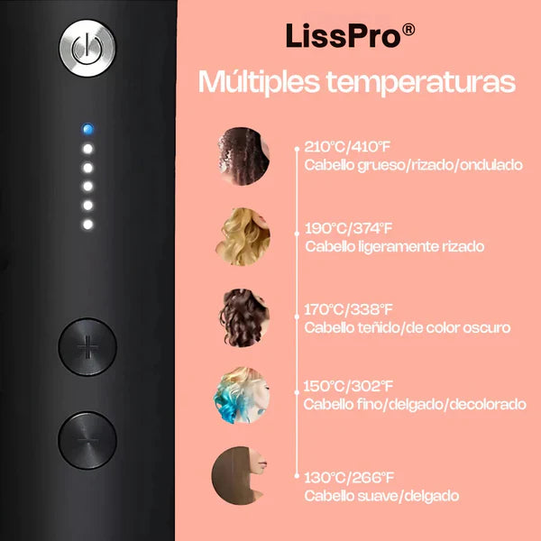 LissPro® - Cepillo Alisador Iónico 2 en 1
