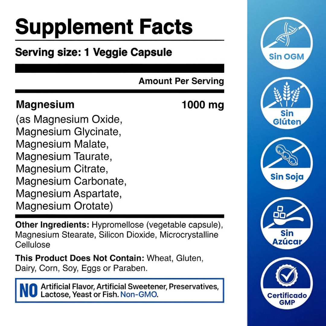 Magnesium 500mg - Nutri Suplementos®