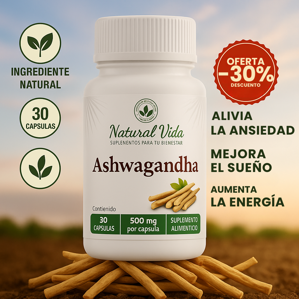 Ashwagandha 500Mg - 30 Capsulas Naturales