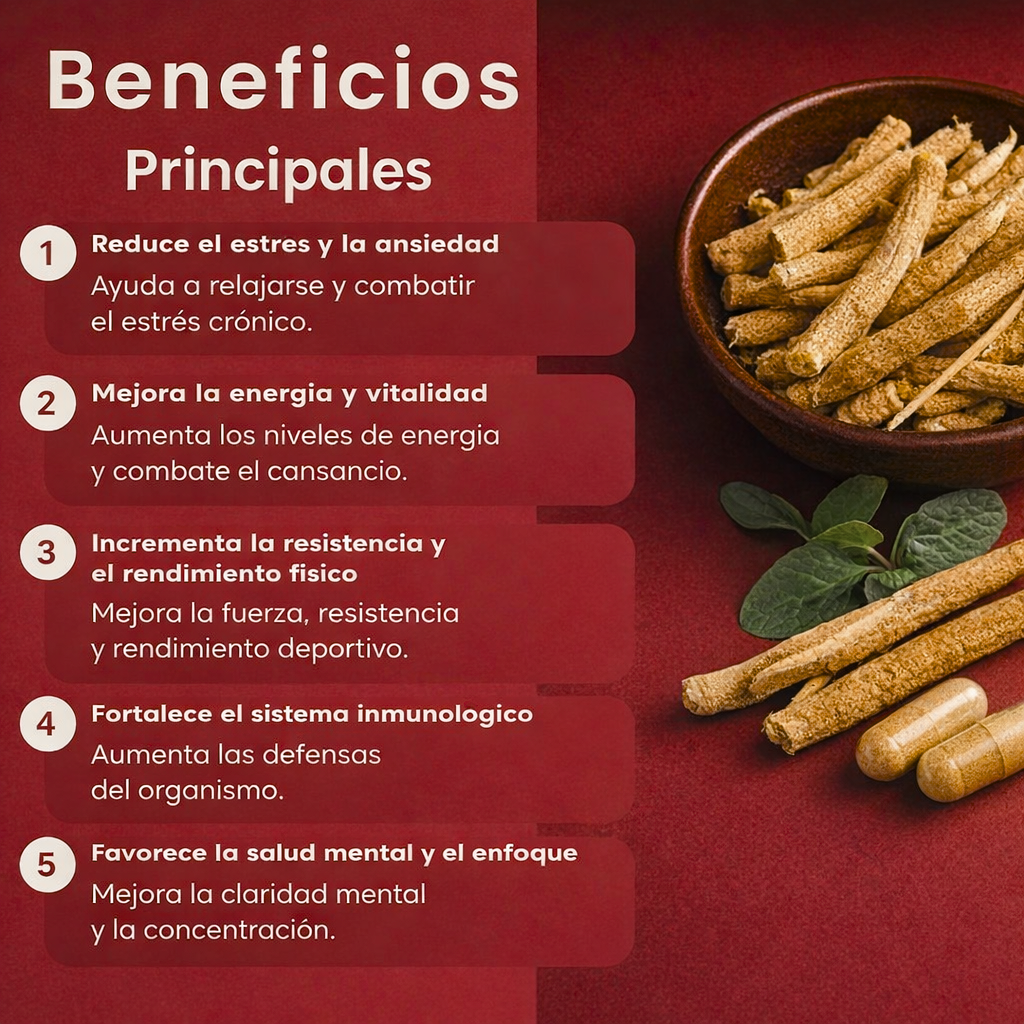 Ashwagandha 60 Caps ORIGINAL - Fórmula Avanzada