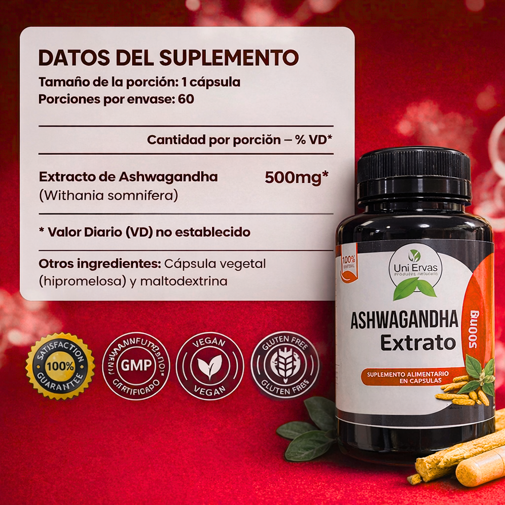Ashwagandha 60 Caps ORIGINAL - Fórmula Avanzada