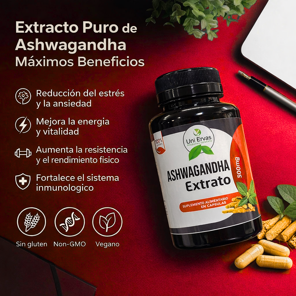 Ashwagandha 60 Caps ORIGINAL - Fórmula Avanzada